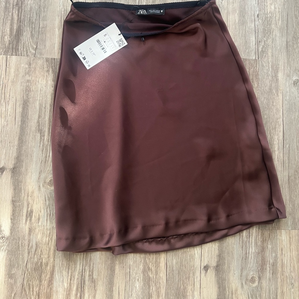 Zara knee length slip skirt